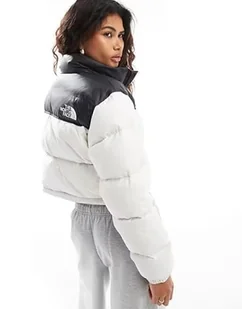 THE NORTH FACE Damska kurtka Nuptse, White Dune/Tnf Black, M - Kurtki damskie - miniaturka - grafika 1