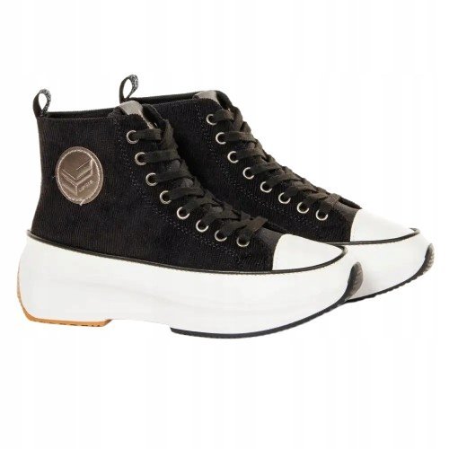 KAPORAL CZARNE SPORTOWE WYSOKIE TRAMPKI NA PLATFORMIE 37 J1A