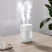 Nawilżacze powietrza - Przenośny bezprzewodowy nawilżacz powietrza do sypialni z chłodną mgiełką o pojemności 1 l, delikatnym światłem nocnym i automatycznym wyłączaniem. - miniaturka - grafika 1