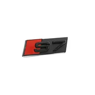 Atrapy i grille samochodowe - Audi 4K8071805 napis S7 czarny/czerwony tuning ekskluzywny grill chłodnicy Clip Black Edition Emblemat - miniaturka - grafika 1