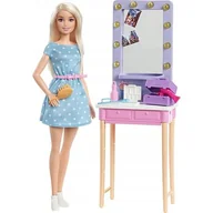 Lalki dla dziewczynek - Mattel Lalka Barbie Big City Big Dreams Lalka Malibu + toaletka GXP-785027 - miniaturka - grafika 1