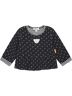 Kaftaniki dla niemowląt - Steiff Koszulka w kolorze czarnym - miniaturka - grafika 1