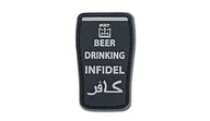 Odzież taktyczna i umundurowanie - 4TAC - Naszywka 3D - Beer Drinking Infidel - Czarny - miniaturka - grafika 1