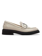 Kapcie damskie - Clarks Skórzane slippersy 'Splend Penny'' w kolorze beżowym - miniaturka - grafika 1