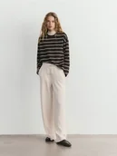 Koszulki i topy damskie - Reserved - Longsleeve z modalem - wielobarwny - miniaturka - grafika 1