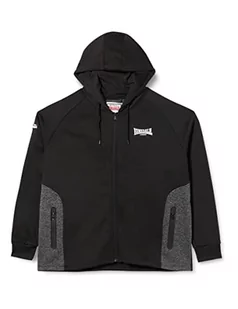 Lonsdale Męska kurtka SALTASH z kapturem, czarny/Marl antracyt, 3XL - Kurtki męskie - miniaturka - grafika 1