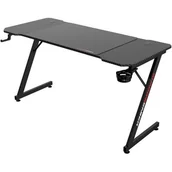 Biurka gamingowe - Biurko gamingowe SHADOW GAMER 1.0 + Podkładka Czarny - miniaturka - grafika 1