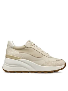 Geox Sneakersy D45WAA 08504 C1122 Écru - Sneakersy damskie - miniaturka - grafika 1