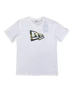 Koszulki męskie - New Era Męski T-shirt Ne Flag Infill Tee Wdc z krótkim rękawem biały biały L 12369737 - grafika 1