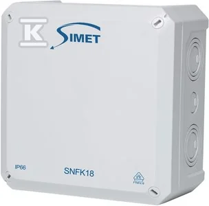 Puszka instalacyjna naścienna SNFK18, 180x180x93, IP66 szary - Puszki elektryczne i akcesoria - miniaturka - grafika 1