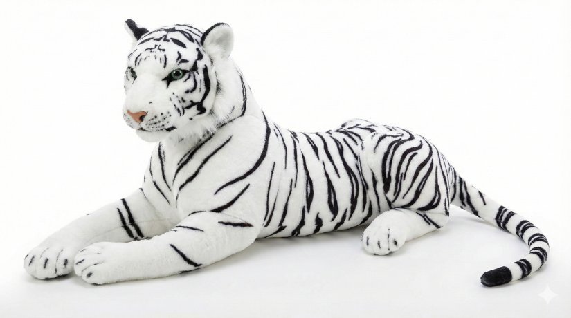 Duży Pluszowy Tygrys Biały Maskotka 85cm XXL Prezent