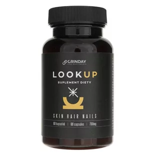 Grinday Look Up - Formuła Włosy Skóra Paznokcie. Skrzyp polny, Siarka organiczna, Bambus, Pokrzywa zwyczajna, Biotyna. - Włosy, skóra, paznokcie - miniaturka - grafika 1