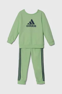Dresy i komplety dla chłopców - adidas dres dziecięcy kolor zielony - grafika 1