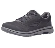Buty trekkingowe męskie - Skechers Gowalk 5 Demitasse męskie sneakersy, Węgiel drzewny/czarny, 8 X-Wide - miniaturka - grafika 1