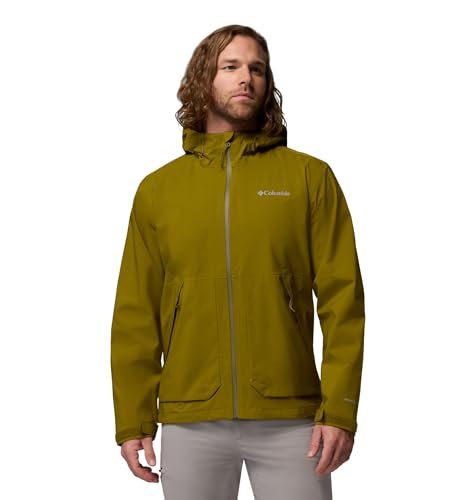 Columbia Męska kurtka Altbound, wodoodporna kurtka przeciwdeszczowa, kolor zielony (Mossy Green), M