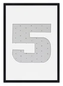 Ramki na zdjęcia - Ramka Na Zdjęcia Cyferka Pięć Czarna.Ramka O Rozmiarze 21X30 Cm - miniaturka - grafika 1