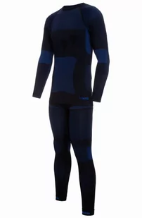Komplet bielizny termoaktywnej męskiej Viking Dante 15 czarno-niebieski - Bielizna sportowa męska - miniaturka - grafika 1