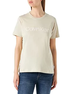 Koszulki i topy damskie - Calvin Klein Core Logo Koszulka damska, Bleached Stone, S - grafika 1