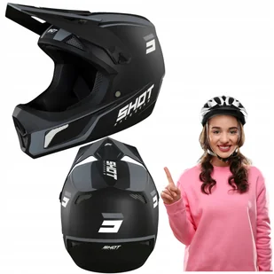 Kask Rowerowy Rozm Xs 53-54 CM Regulowany Szary Full Face Z Daszkiem - Kaski rowerowe - miniaturka - grafika 1