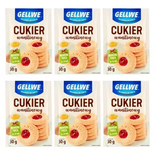 Gellwe Cukier wanilinowy 30 g x 6 sztuk - Dodatki do ciast w proszku - miniaturka - grafika 1