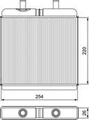 Akcesoria do klimatyzacji i ogrzewania - Wymiennik ciepła, ogrzewanie wnętrza Valeo 811539 - miniaturka - grafika 1