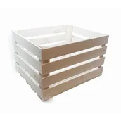 Donice - Skrzynka drewniana malowana biała L 50 x 40 x 30 cm - miniaturka - grafika 1