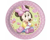 Urodziny dziecka - Procos Talerzyki papierowe, Minnie Baby, 23 cm, 8 sztuk - miniaturka - grafika 1