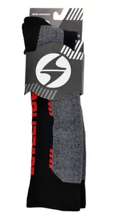Skarpety narciarskie Blizzard Wool Sport Ski Merino black/red - Skarpety termoaktywne - miniaturka - grafika 4