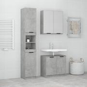 Meble łazienkowe - Lumarko 3-cz. zestaw szafek do łazienki, szarość betonu - miniaturka - grafika 1
