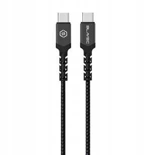 Kabel Szybki PD USBC Typu C I USB Typ C BLAVEC RAPTOR 60W 3A 50cm czarno szary Przewód do Szybkiego ładowania Telefonu - Kable USB - miniaturka - grafika 1
