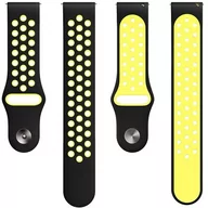 Akcesoria do smartwatchy - Pasek BELINE Sport Silicone szerokość 22mm Czarno-żółty - miniaturka - grafika 1