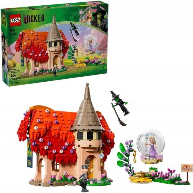 LEGO Wicked 75690 Wizyta Glindy i Elphaby w Munchkinland
