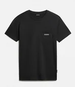 Koszulki męskie - t-shirt uomo napapijri s-morgex np0a4gbp0021 041 black - miniaturka - grafika 1