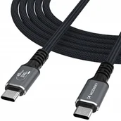 Kable USB - Kabel Wozinsky WPS-UY41S USB-C Thunderbolt 4 240W 1m 4K - czarny - miniaturka - grafika 1
