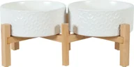 Miski dla psów - ZOLUX Miska ceramiczna KERAMO DUO kol. biały 2 x 700 ml - miniaturka - grafika 1