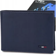 Portfele - Portfel skórzany męski mały poziomy z flagą granatowy RFiD Beltimore D54 - miniaturka - grafika 1