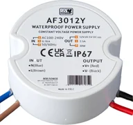 Zasilacze do serwerów - MW Power 30W 24V/1.25A round LED power supply, IP67 - miniaturka - grafika 1