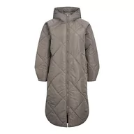 Kurtki damskie - JACK&JONES JXSIENNA Pikowana kurtka damska z kapturem OTW SN, Morel, S, Morel, S - miniaturka - grafika 1
