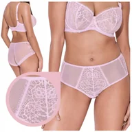 Majtki damskie - Alles Figi klasyczne HUSH BLUSH koronkowe jasny róż kropeczki majtki - S - miniaturka - grafika 1
