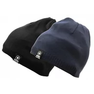 Czapki damskie - Dwustronna Męska Zimowa Czapka Czarny/Granat - L/XL REDSD ST-514 - miniaturka - grafika 1