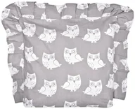 Kołdry i poduszki dla dzieci - Poduszka bawełniana jaś jasiek dziecięcy antyalergiczna 40x40cm - Białe sowy na szarym - miniaturka - grafika 1
