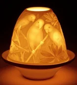 Świeczniki - Lampion porcelanowy PAPUGI - miniaturka - grafika 1