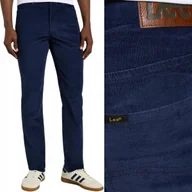 Spodnie męskie - Lee Slim Fit Extreme Motion Mood Indigo Wygodne Granatowe Sztruksy W31 L32 - miniaturka - grafika 1