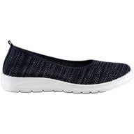 Slip on damskie - SHELOVET Wsuwane Trampki Slip On granatowe niebieskie - ButyModne - miniaturka - grafika 1