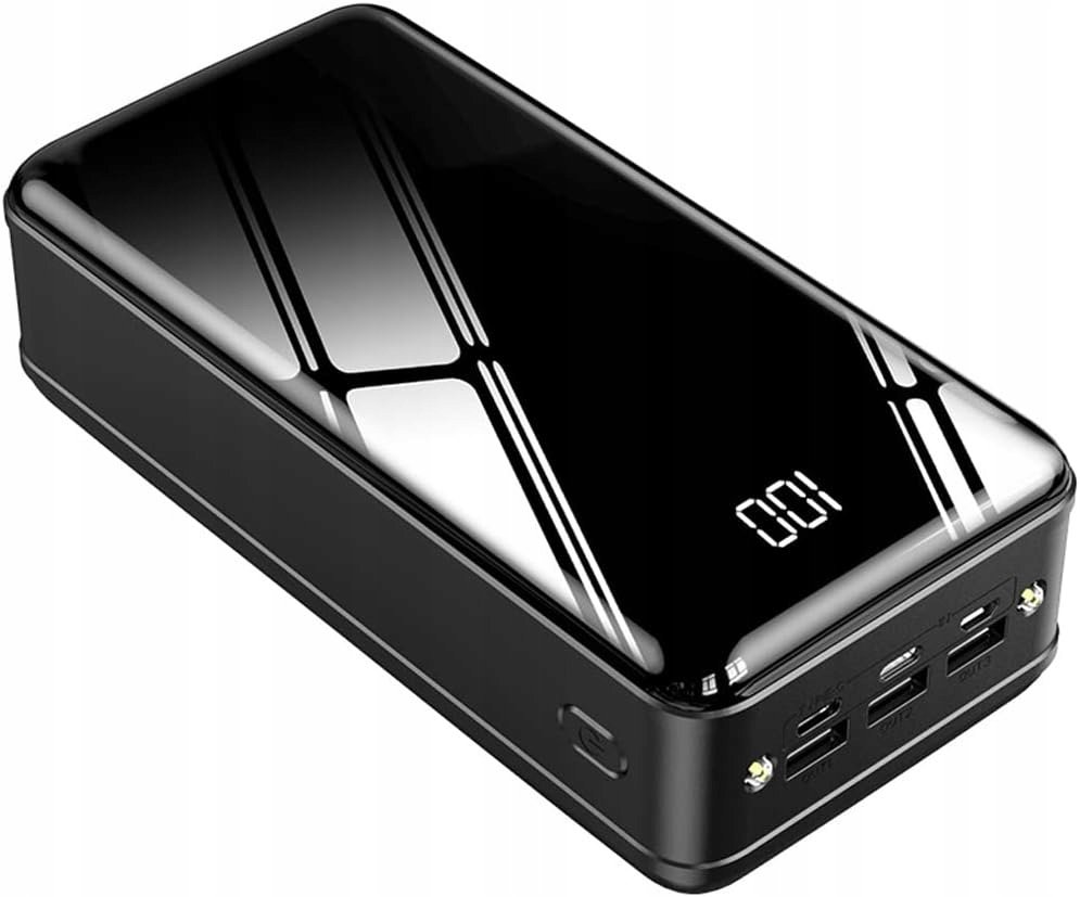 Wydajny Powerbank 50000mAh Szybkie Ładowanie Latarka Kolor Czarny