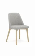 Krzesła - Flavio 1 krzesło tapicerowane szare nogi dąb artisan - miniaturka - grafika 1