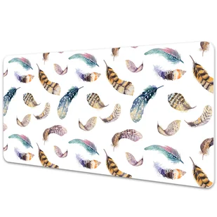 Duża mata na biurko Duże ptasie pióra 90x45 cm - Podkładki na biurko - miniaturka - grafika 1