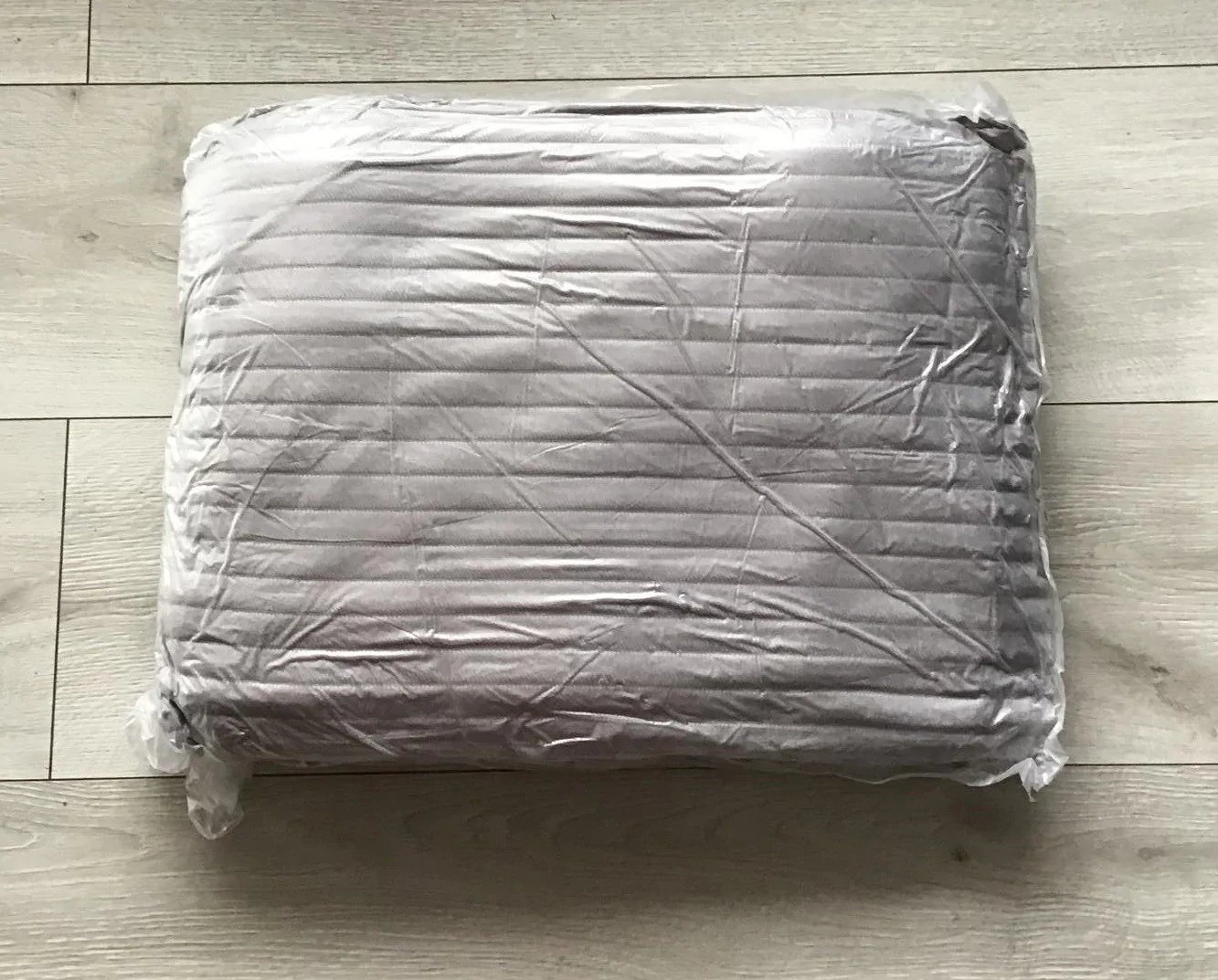 Pościel Gruba Z Mikrofibry Miś 220x200cm 4cz Pasy Jasno Szare