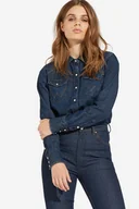 Koszule damskie - Wrangler 27Ww Damska Koszula Jeansowa Jeans -M - miniaturka - grafika 1