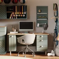 Biurka dla dzieci - Biurko ryflowane Match eukaliptus - miniaturka - grafika 1